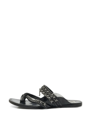 CHANEL Pre-Owned CC chain-link sandals - Black