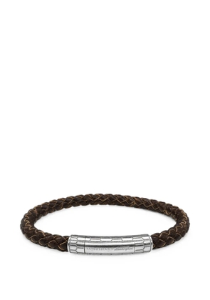 Tateossian x Lamborghini braided leather-strap bracelet - Brown