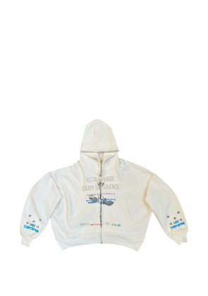 astrum graphic-print zip-up hoodie - Neutrals