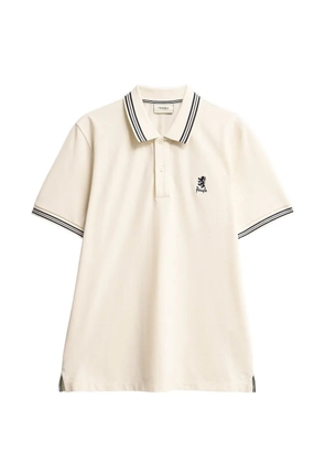 Pringle of Scotland tipped piqué-cotton polo shirt - Neutrals
