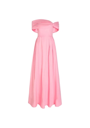 Rebecca Vallance Dianthe off-shoulder pleated maxi gown - Pink