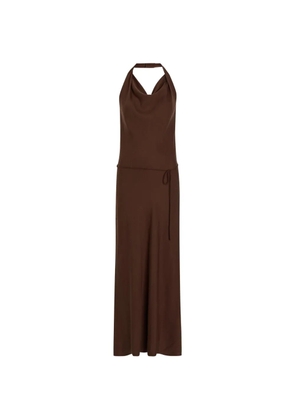 Faithfull the Brand Izaro cowl-neck halterneck maxi dress - Brown