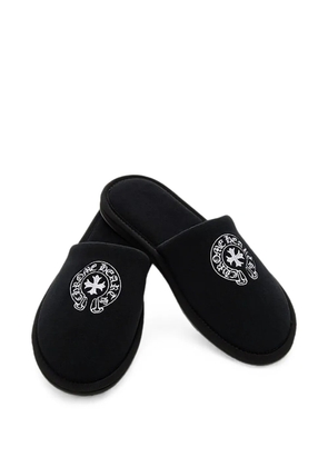 Chrome Hearts Hotel embroidered slippers - Black