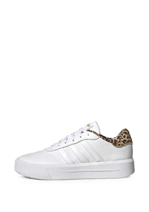 adidas Court platform leopard-print sneakers - White