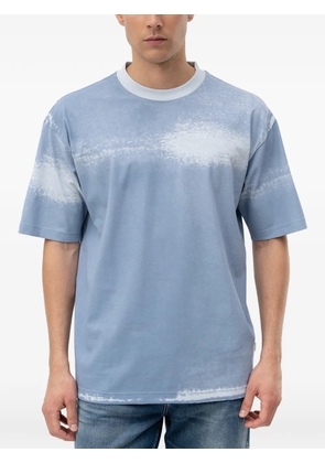 BOSS spray-effect short-sleeve T-shirt - Blue