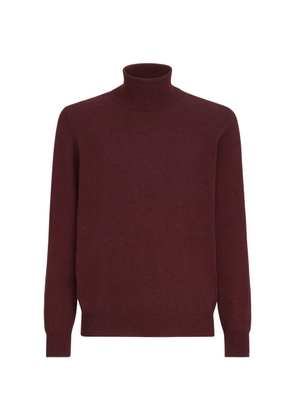 Brunello Cucinelli mouliné cashmere turtleneck sweater - Red