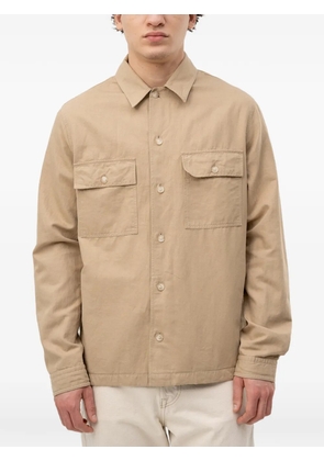 HUGO button-up chest-pocket shirt jacket - Neutrals