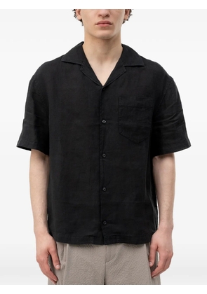 HUGO short-sleeve camp-collar shirt - Black