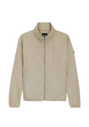 BOSS zip-up funnel-neck jacket - Neutrals