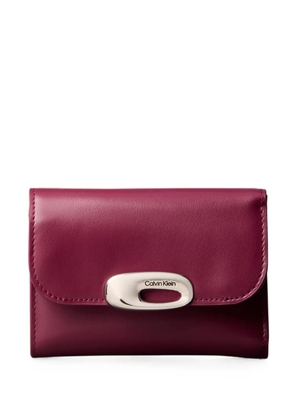 Calvin Klein logo-plaque tri-fold wallet - Red