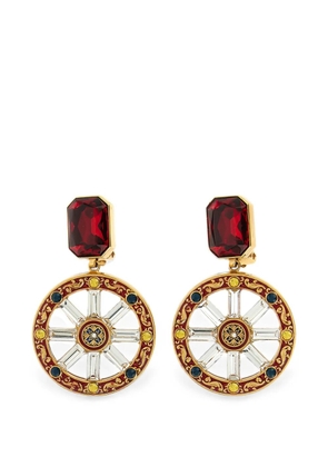 Dolce & Gabbana Ruota Carretto crystal-embellished earrings - Gold