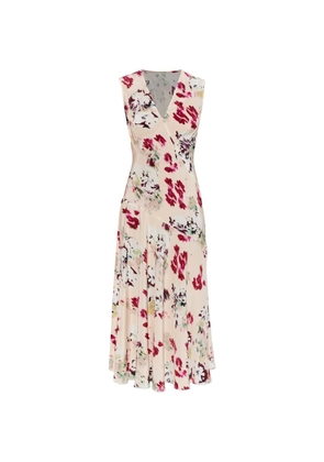 Ulla Johnson floral-print V-neck midi dress - Neutrals
