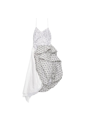 PAULINE DUJANCOURT Arkadina Hybrid floral-print asymmetric dress - White