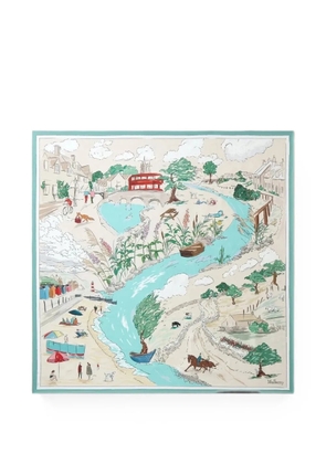 Mulberry Town & Country square scarf - Neutrals