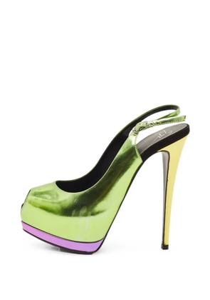 Giuseppe Zanotti Vintage peep-toe slingback sandals - Green