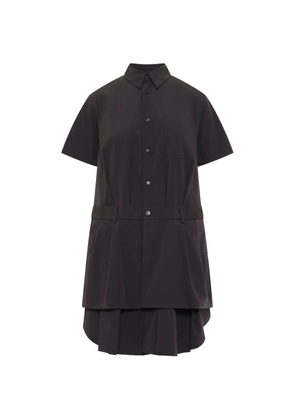 Noir Kei Ninomiya pleated layered-skirt mini dress - Black