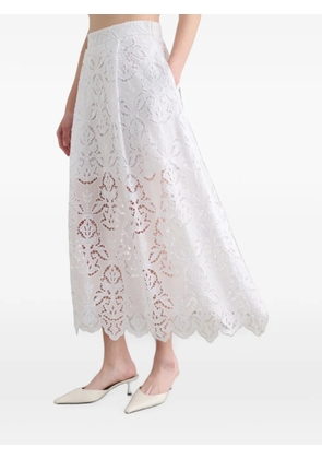 Toccin Stacy guipure-lace scalloped skirt - White