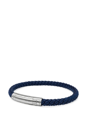 Tateossian x Lamborghini braided leather-strap bracelet - Blue
