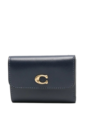 Coach logo-plaque flap-closure wallet - Blue