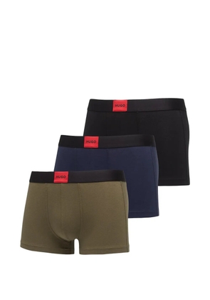 HUGO logo-patch boxers (set of three) - Blue