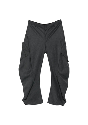 JiyongKim pleated cargo pants - Grey