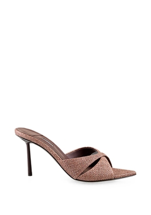 Le Silla Shirley woven crossover-strap heeled sandals - Brown