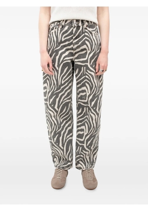 HUGO zebra-print jeans - Grey