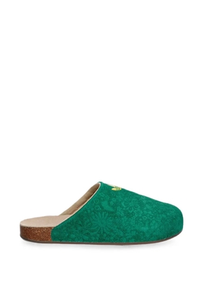 adidas Adimule floral-embossed mules - Green