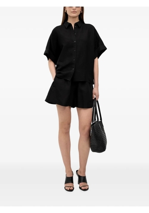BOSS elasticated-waistband logo-embroidered shorts - Black