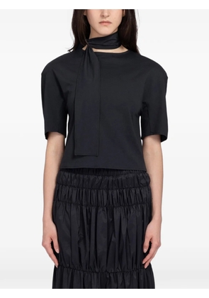 Amomento padded tie-neck T-shirt - Black
