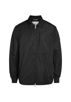 SANDBANKS zip-up shirt jacket - Black