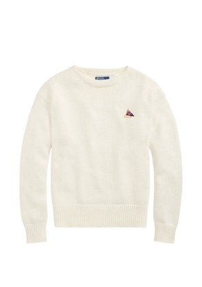 Polo Ralph Lauren logo-embroidered knit sweater - Neutrals