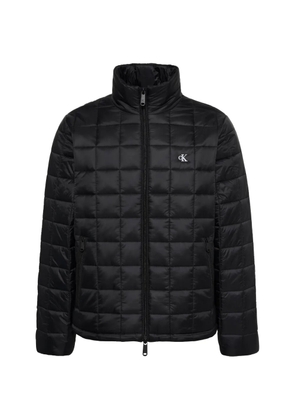 Calvin Klein quilted logo-print jacket - Brown