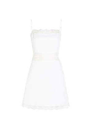 STAUD Amalina lace-trim slip mini dress - White