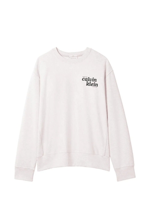 Calvin Klein logo-print crew-neck sweater - Neutrals
