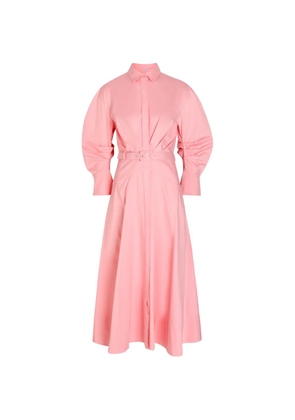 Rebecca Vallance Dianthe belted puff-sleeve midi dress - Pink