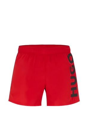 HUGO Abas logo-detail swim shorts - Red