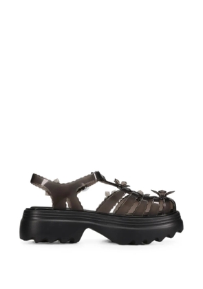 Melissa x Susan Fang Possession Plat Sakura floral-embellished sandals - Black