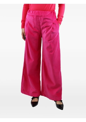 LES TRICOTS velvet flared trousers - Pink