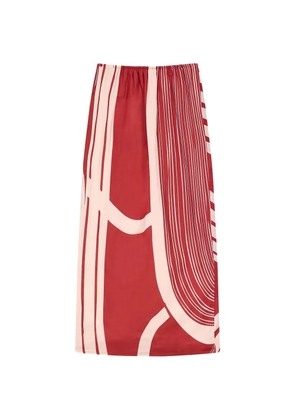 mare di latte long Jupe Pia abstract-print skirt - Red
