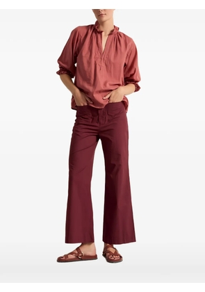 mare di latte Sapho ruffled-trim blouse - Red