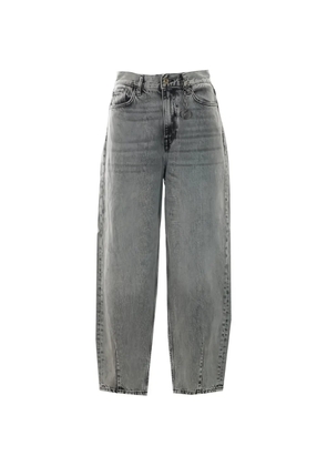 LIU JO acid-wash barrel-leg jeans - Grey