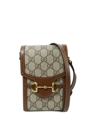 Gucci Pre-Owned Horsebit 1955 GG shoulder bag - Neutrals