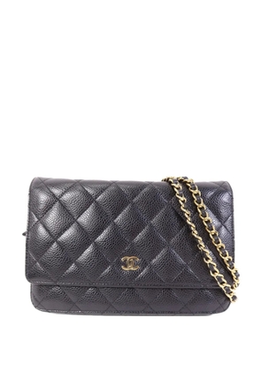 CHANEL Pre-Owned Wallet on Chain quilted calfskin shoulder bag - Black