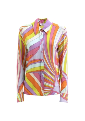 PUCCI Iride-print long-sleeve shirt - Pink