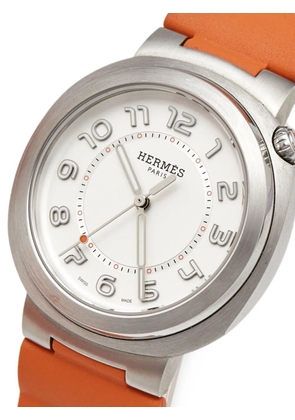 Hermès Pre-Owned 2024 Cut stainless steel 36mm watch - White