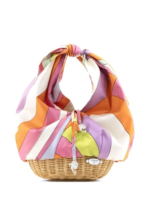 PUCCI Picnic Iride-print woven bucket bag - Pink