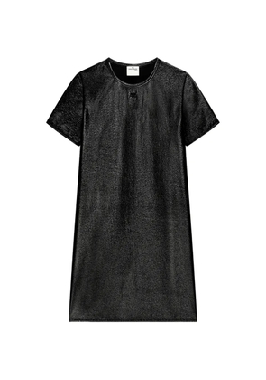 Courrèges vinyl-effect short-sleeve mini dress - Black