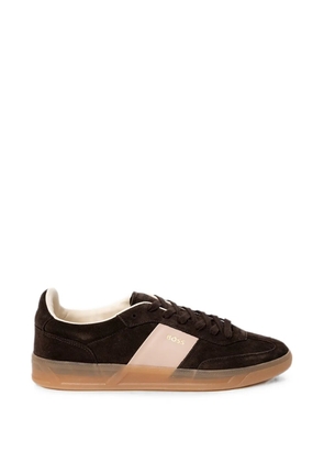 BOSS suede panelled sneakers - Brown