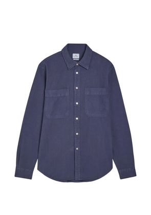 PS Paul Smith corduroy-texture chest-pocket shirt - Blue